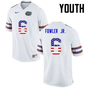 Youth Florida Gators #6 Dante Fowler Jr. NCAA Nike White USA Flag Fashion Authentic Stitched College Football Jersey ZCJ1662MN